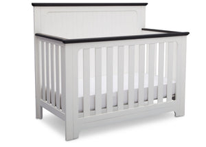 Delta Children Bianca with Rustic Ebony (135) Providence 4-in-1 Crib, Angled View a4a 0
