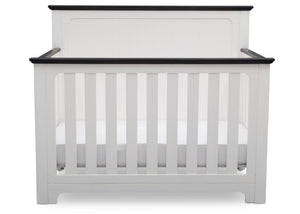 Delta Children Bianca with Rustic Ebony (135) Providence 4-in-1 Crib, Front View a3a 3