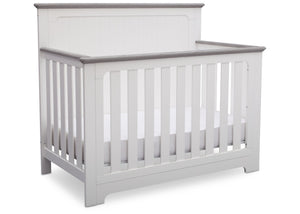 Delta Children Bianca with Rustic Haze (136) Providence 4-in-1 Crib, Angled View b4b 8