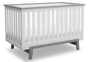 Delta Children Bianca with Rustic Haze (136) Providence Classic 4-in-1 Convertible Crib (548650), Right Angle, b3b 10