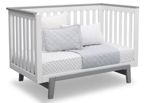 Delta Children Bianca with Rustic Haze (136) Providence Classic 4-in-1 Convertible Crib (548650), Day Bed, b5b 12