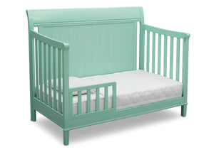 Delta Children Aqua (347) New Haven 4-in-1 Crib, Angled Conversion to Toddler Bed, e4e 24