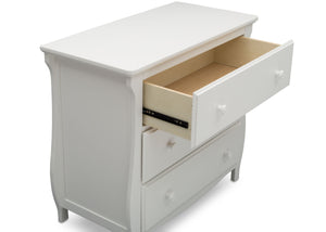 Delta Children Bianca White (130) Lancaster 3 Drawer Dresser with Changing Top (552030), Detail, b4b 10