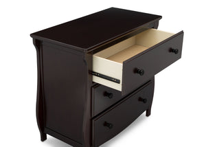 Delta Children Dark Chocolate (207) Lancaster 3 Drawer Dresser with Changing Top (552030), Detail, c4c 14