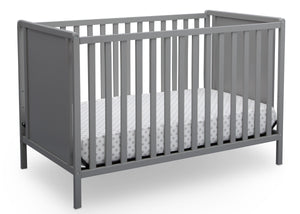 Delta Children Grey (026) Heartland Classic 4-in-1 Convertible Crib, Crib Angle, a3a 7