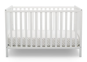 Delta Children Bianca White (130) Heartland Classic 4-in-1 Convertible Crib, Crib Front, c2c 19