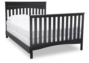 Delta Children Ebony (0011) Skylar 4-in-1 Convertible Crib (558150), Full Size Bed with Footboard, a6a 5
