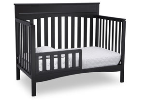 Delta Children Ebony (0011) Skylar 4-in-1 Convertible Crib (558150), Toddler Bed, a4a 4