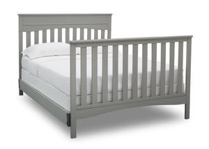 Delta Children Grey (026) Skylar 4-in-1 Convertible Crib (558150), Full Size Bed with Footboard, b5b 12