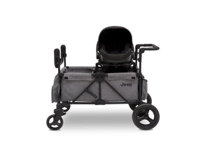 Jeep Wrangler Stroller Wagon by Delta Children, Grey (2148), Attach your current infant car seat 6