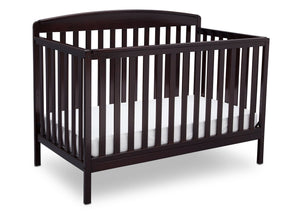 Delta Children Dark Chocolate (207) Brayden 4-in-1 Crib, Angled Crib View c3c 17