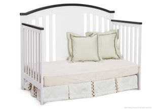 Delta Children White/Espresso (145) Newport 4-in-1 Crib, Day Bed Conversion a3a 2