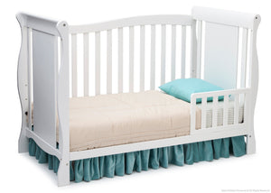 Delta Children White (100) Brookside 4-in-1 Crib, Toddler Bed Conversion a3a 4