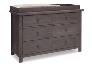 Serta Rustic Grey (084) Northbrook 6 Drawer Dresser, Side View with Top and Props 2 a8a 5