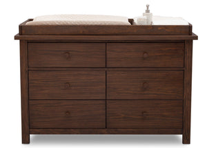Serta Rustic Oak (229) Northbrook 6 Drawer Dresser, Front View with Props 1 b3b 11