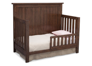 Serta Rustic Oak (229) Northbrook 4-in-1 Crib, Side View with Toddler Bed Conversion b5b 11