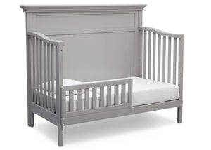 Serta Grey (026) Fairmount 4-in-1 Crib, Side View with Toddler Bed Conversion b5b 6