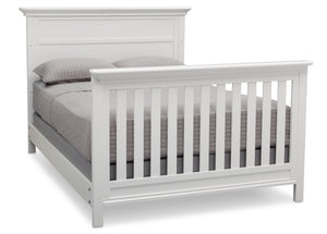 Serta Bianca White (130) Fairmount 4-in-1 Crib, Side View with Full Size Platform Bed Kit (for 4-in-1 Cribs) 700850 a7a 14
