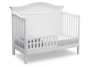 Serta Bianca White (130) Bethpage 4-in-1 Crib, Side View with Toddler Bed Conversion b5b 12
