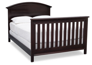 Serta Dark Chocolate (207) Adelaide 4-in-1 Crib, Side View with Full Size Platform Bed Kit (for 4-in-1 Cribs) 700850 and Footboard c7c 17