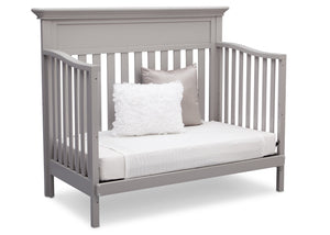 Serta Grey (026) Fernwood 4-in-1 Crib, Side View with Day Bed Conversion b6b 6