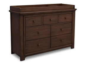 Serta Rustic Oak (229) Langley 7 Drawer Dresser, Right View with Top c4c 11
