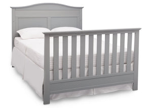 Serta Grey (026) Barrett 4-in-1 Convertible Crib, Right Full Bed View with Footboard a6a 7