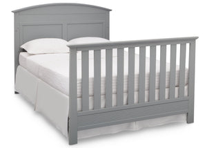Serta Grey (026) Ashland 4-in-1 Convertible Crib, Right Full Bed View with Footboard a6a 7
