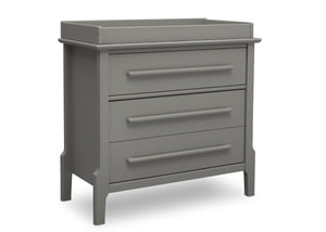 Serta Mid-Century Classic 3 Drawer Dresser Grey (026), Angle a2a 0