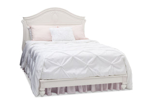 Delta Children White Ambiance (108) Princess Magical Dreams 4-in-1 Crib Side View, Full-Size Bed Conversion b7b 5