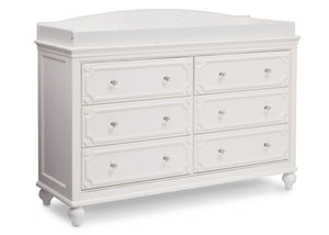 Delta Children White Ambiance (108) Princess Magical Dreams Dresser Side View with Changing Top  3