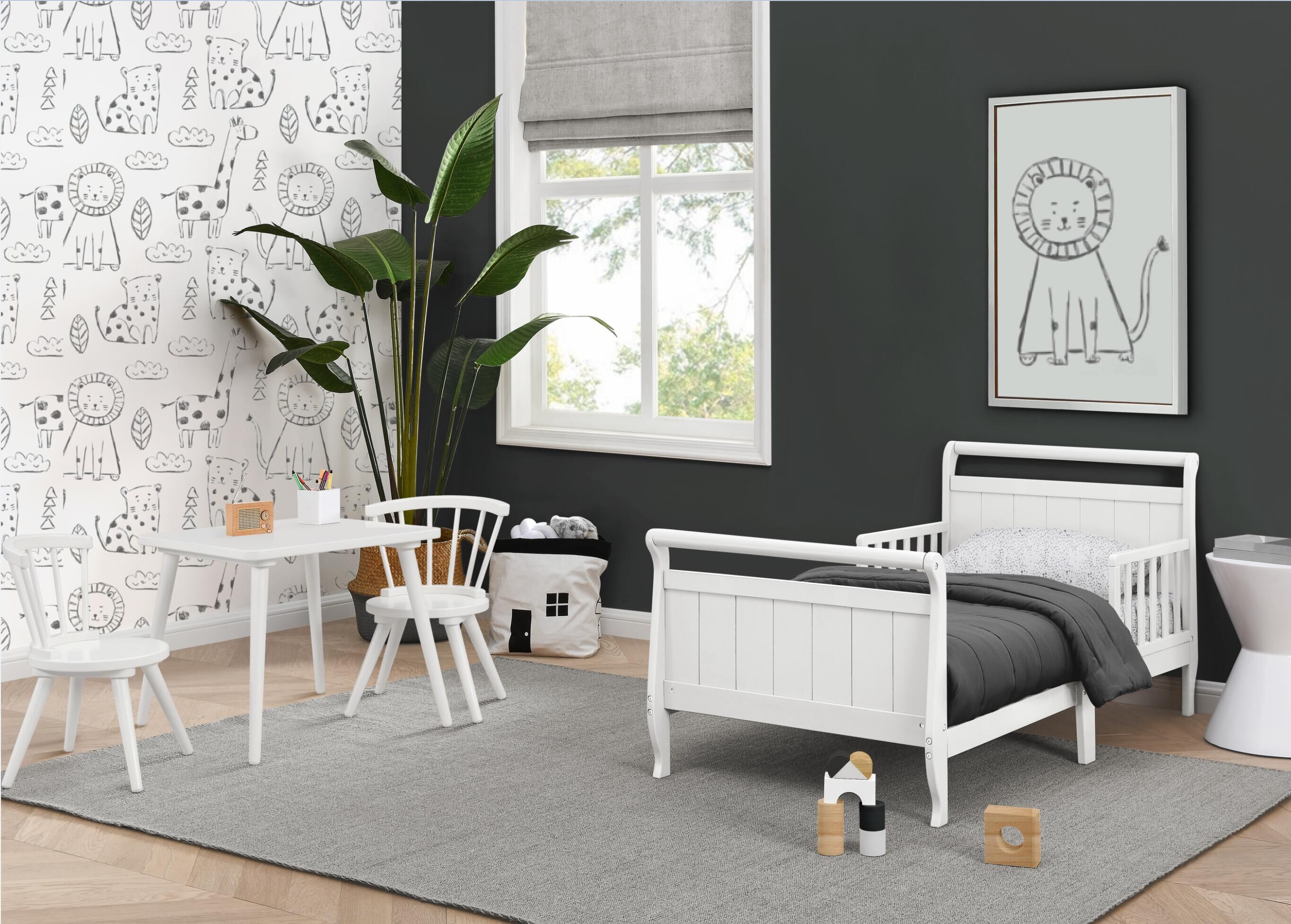delta children's bed Delta Children Wood Sleigh Toddler Bed, White