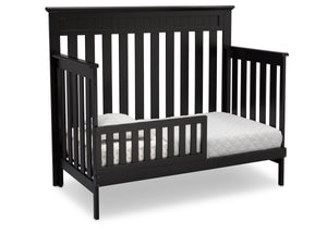 Delta Children Black (001) Chalet 4-in-1 Crib, angled conversion to toddler bed, c4c 7