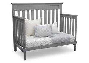 Delta Children Grey (026) Chalet 4-in-1 Crib, angled conversion to daybed, d4d 14