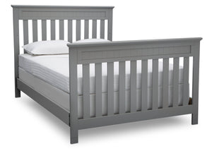 Delta Children Grey (026) Chalet 4-in-1 Crib, angled conversion to full size bed, d6d 15