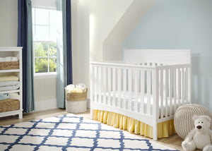 Delta Children White Ambiance (108) Bennington Lifestyle 4-in-1 Crib, Crib Conversion in Setting a1a 12