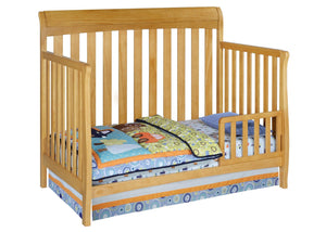Delta Children Natural (260) Marquis 4-in-1 Crib, Toddler Bed Conversion Side View c3c 4
