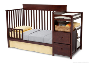 Delta Children Black Cherry Espresso (607) Houston Classic Crib 'N' Changer, Toddler Bed Conversion b3b 2