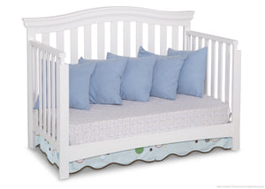 Delta Children White Ambiance (108) Bennington Curved 4-in-1 Crib Daybed Conversion a4a 4