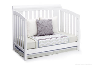 Delta Children Bianca White (130) Clermont 4-in-1 Crib, Day Bed Conversion a4a 5