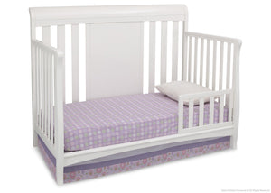 Delta Children White Ambiance (108) Bennington Sleigh 4-in-1 Crib, Toddler Bed Conversion a3a 3