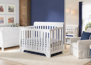 Delta Children White (100) Eclipse 4-in-1 Crib In Nursery a1a 19
