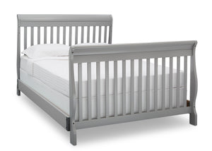 Delta Children Grey (026) Canton 4-in-1 Crib, angled conversion to full size bed, e6e 26