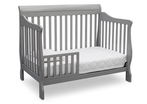 Delta Children Grey (026) Canton 4-in-1 Crib, angled conversion to toddler bed, e4e 24