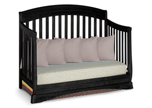 Delta Children Black (001) Solutions Curved 4 in 1 Crib, Day Bed Conversion a3a 4