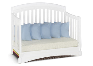 Delta Children White (100) Solutions Curved 4 in 1 Crib, Day Bed Conversion b4b 10