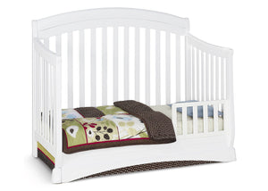 Delta Children White (100) Solutions Curved 4 in 1 Crib, Toddler Bed Conversion b3b 9