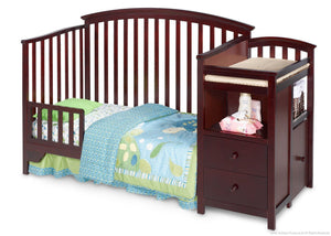 Delta Children Espresso Cherry (205) Sonoma Crib 'N' Changer, Toddler Bed Conversion a3a 4