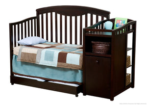 Delta Children Espresso Cherry (205) Cambridge Crib 'N' Changer, Toddler Bed Conversion a3a 2