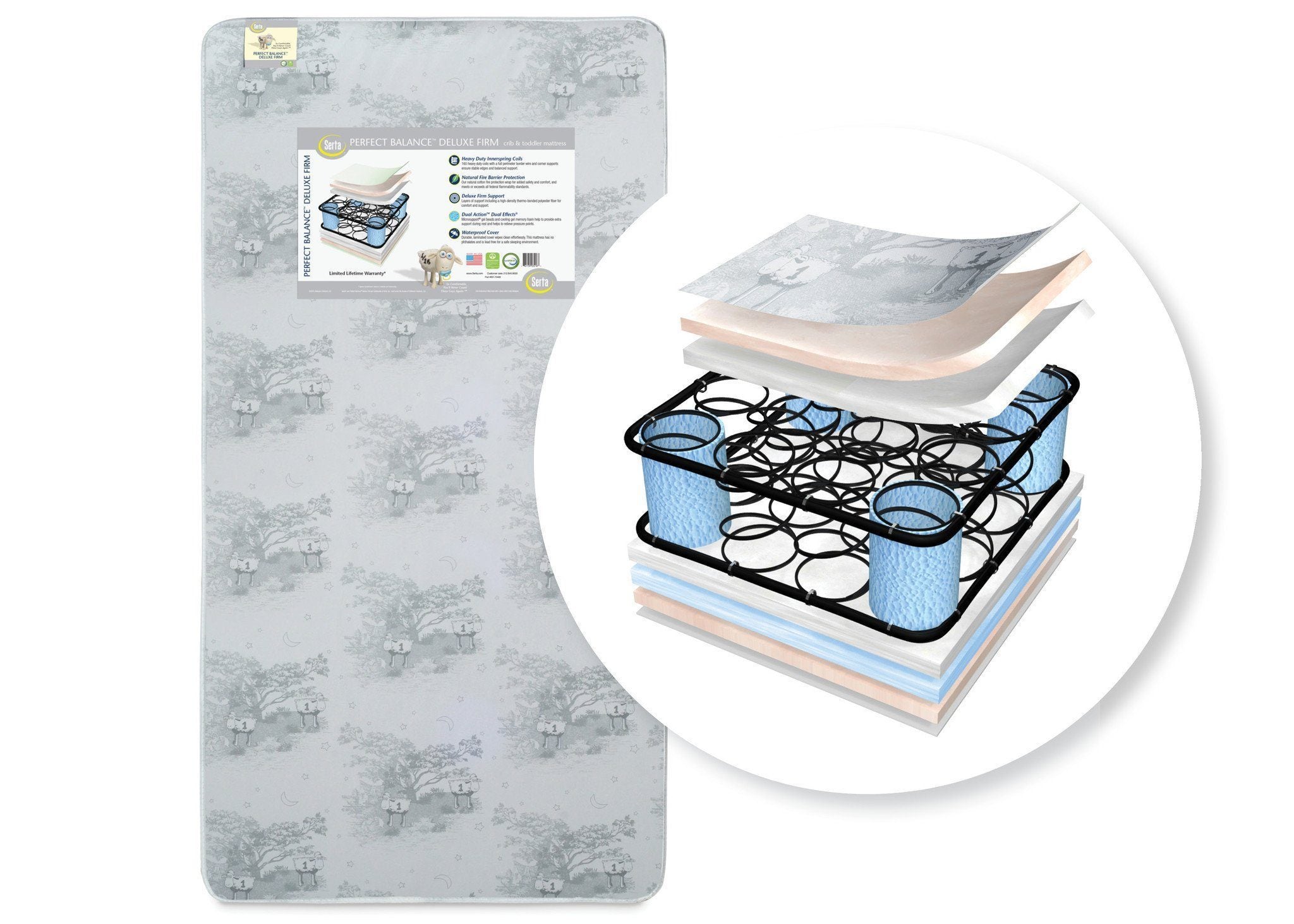 Serta Perfect Balance™ Deluxe Firm Crib Toddler Delta Children